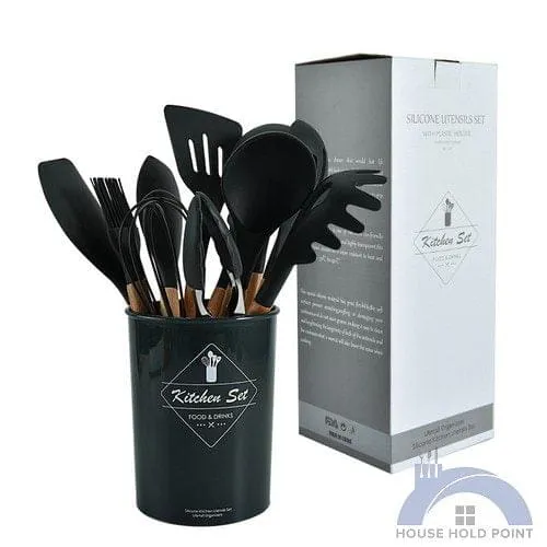 12pcs Silicone Cooking Utensil Spoon Set