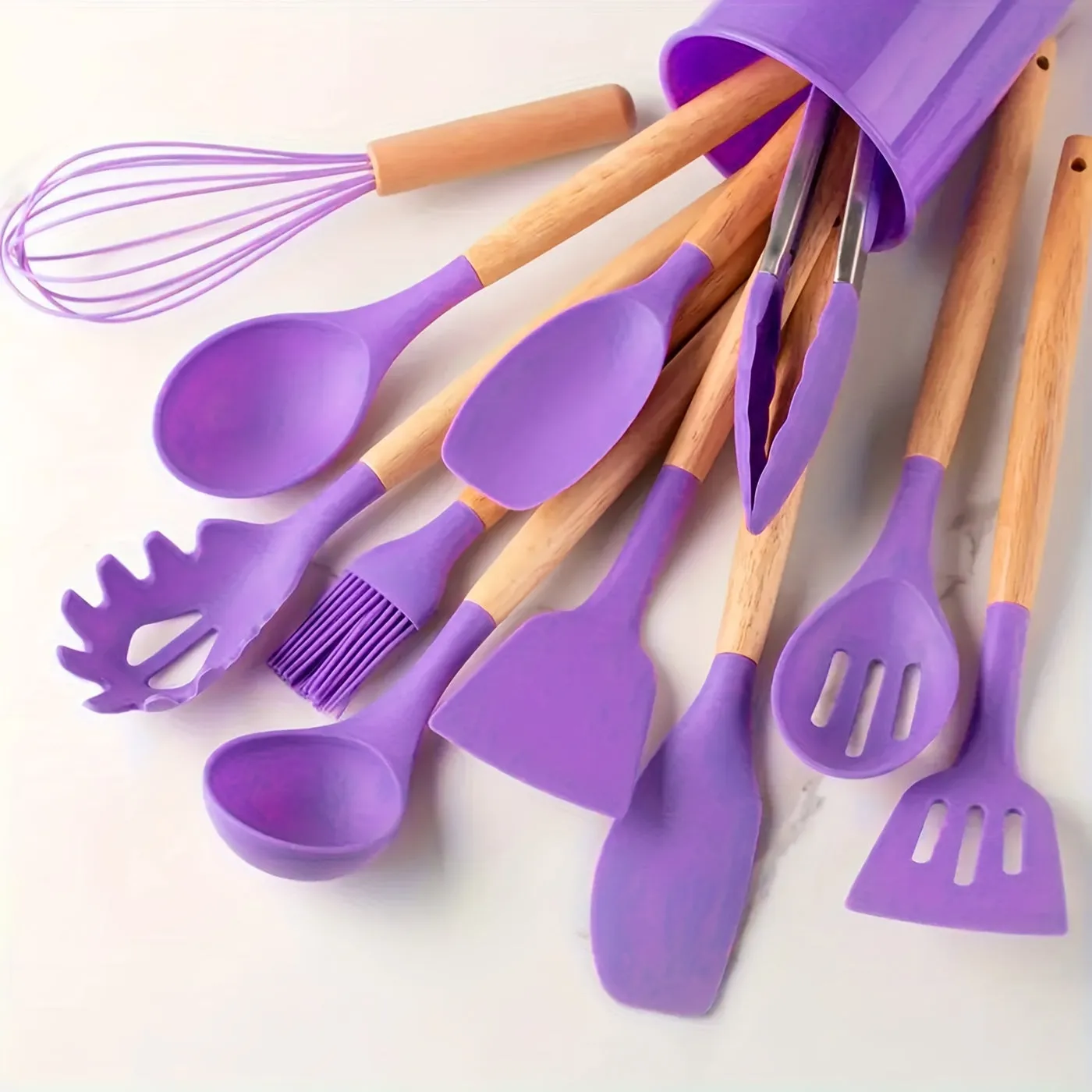 12pcs Silicone Utensil Set Safe NonStick Kitchen Essentials