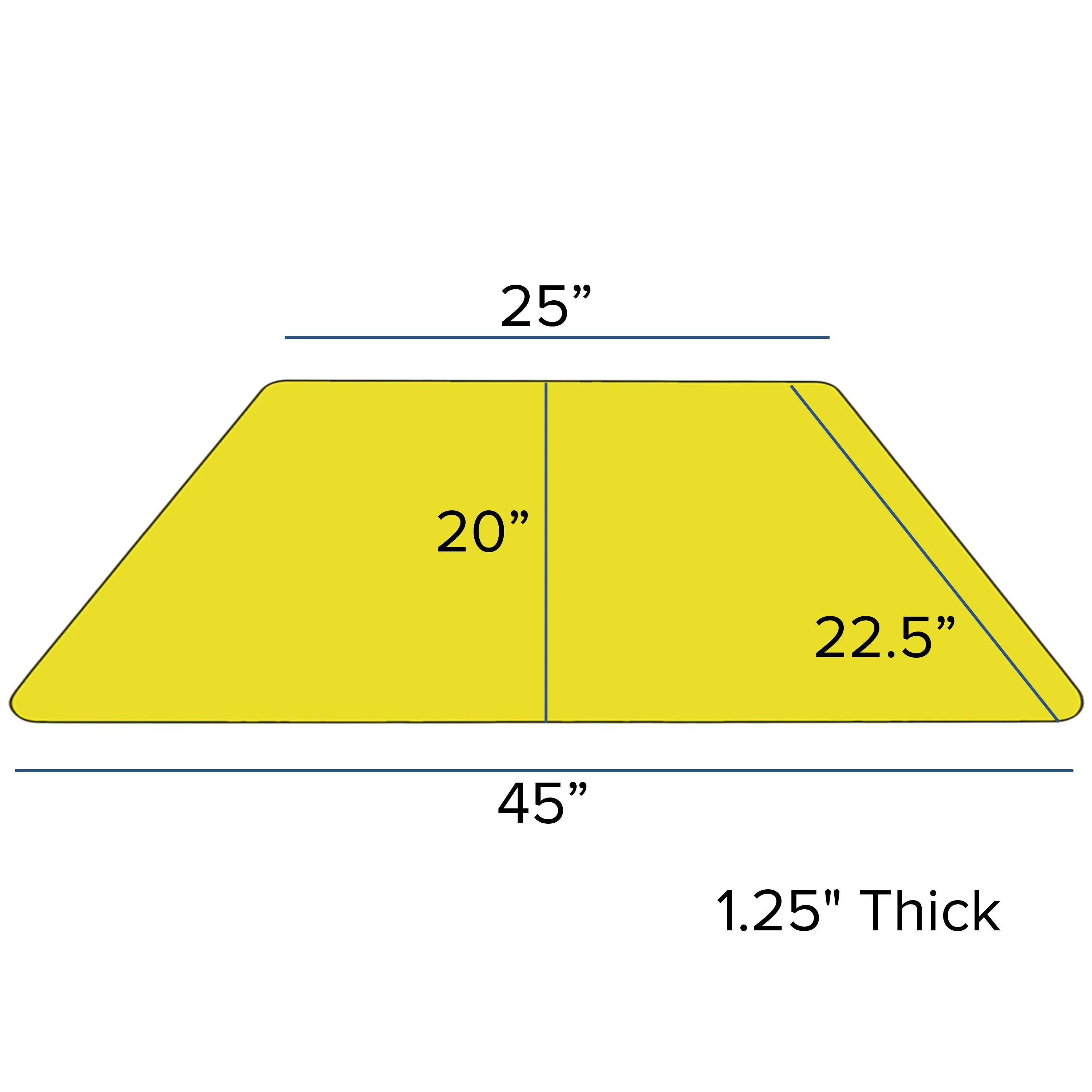 22.5x45 Yellow Activity Table XU-A2448-TRAP-YEL-H-A-GG