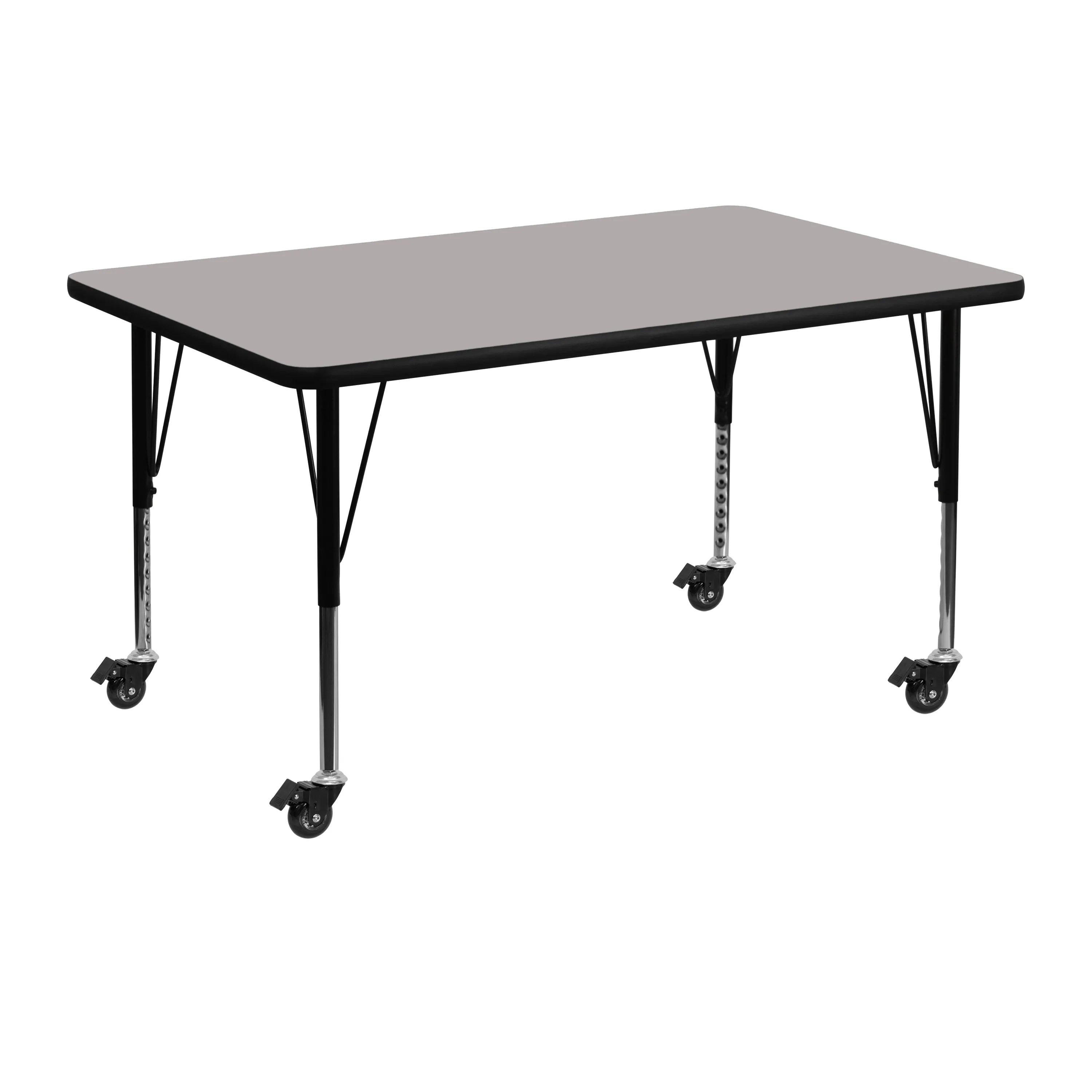 30x48 REC Grey Activity Table XU-A3048-REC-GY-H-P-CAS-GG