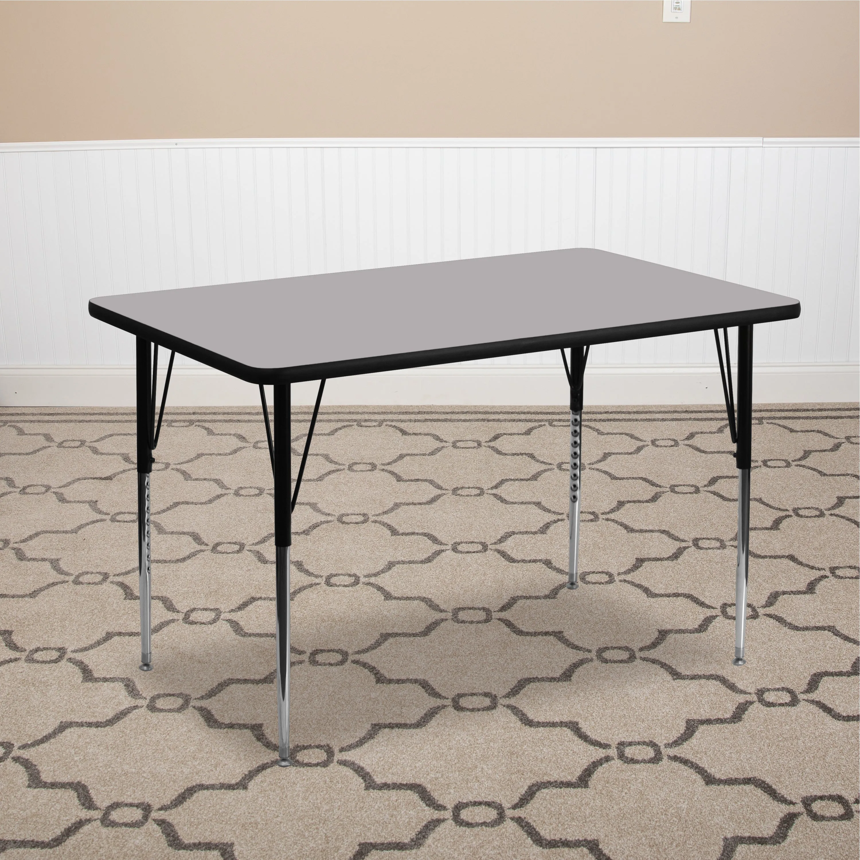 30x48 REC Grey Activity Table XU-A3048-REC-GY-T-A-GG