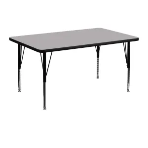 30x48 REC Grey Activity Table XU-A3048-REC-GY-T-P-GG