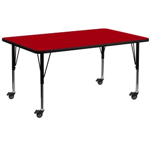 30x72 REC Red Activity Table XU-A3072-REC-RED-T-P-CAS-GG