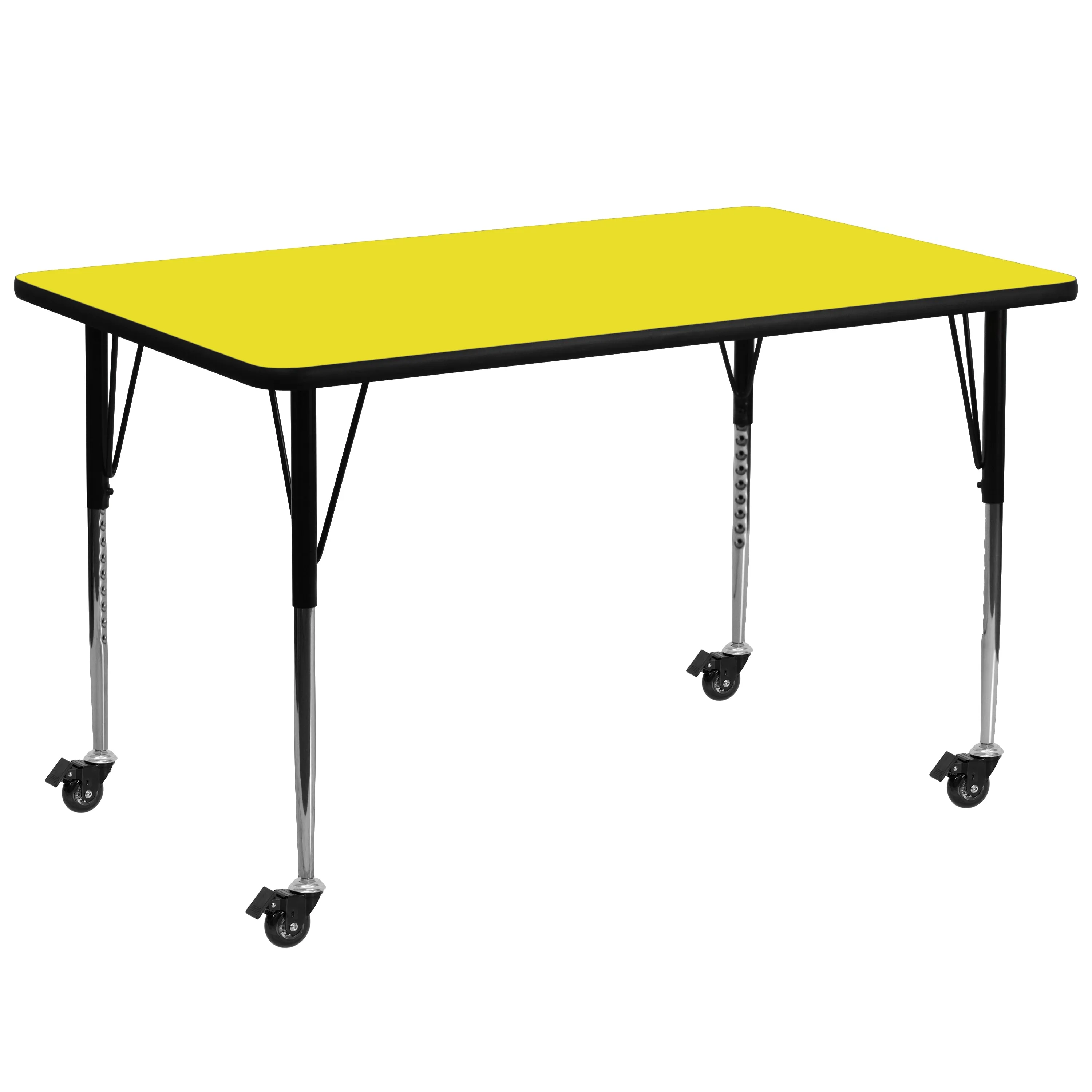 30x72 Yellow Activity Table XU-A3072-REC-YEL-H-A-CAS-GG