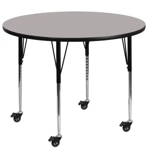 48 RND Grey Activity Table XU-A48-RND-GY-H-A-CAS-GG