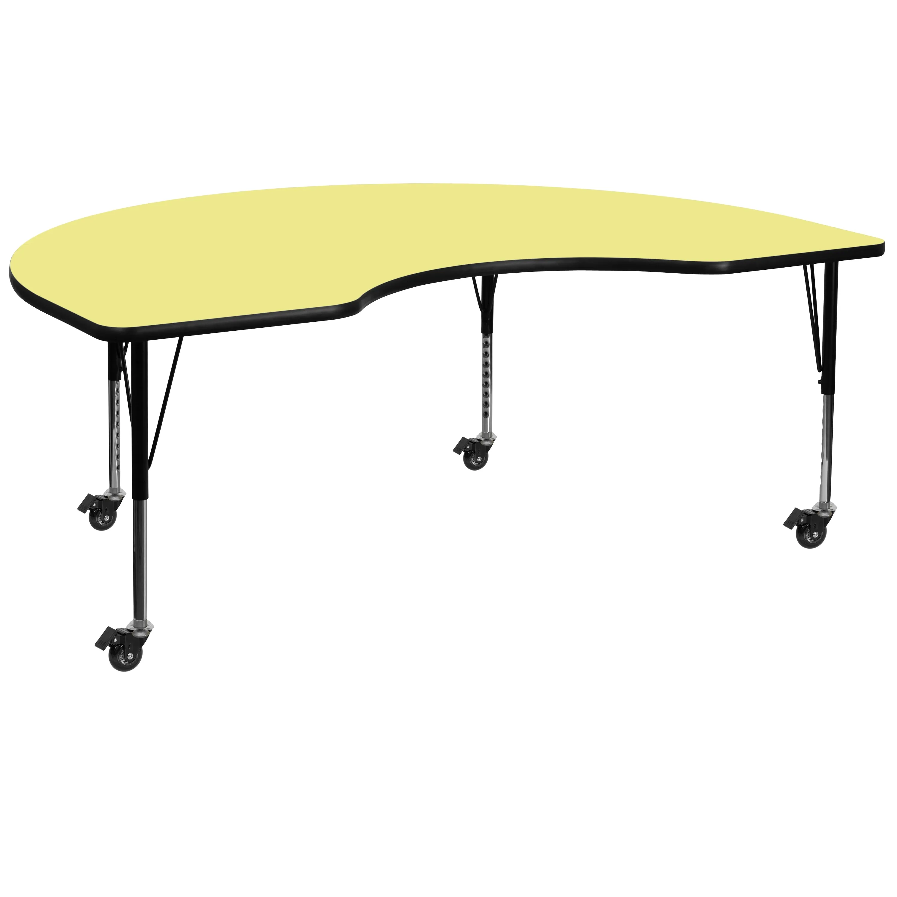 48x72 KDNY Yell Activity Table XU-A4872-KIDNY-YEL-T-P-CAS-GG