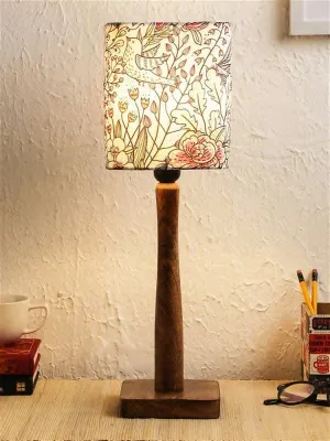 Abstract Floral Wooden Lamp