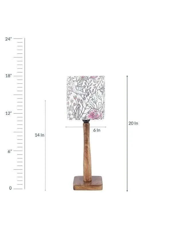 Abstract Floral Wooden Lamp