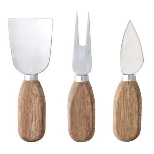 Acacia Wood & Stainless Steel Cheese Utensil Set