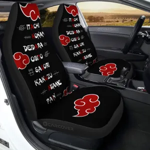 Akatsuki Member Car Seat Covers Custom Anime Car Accessories