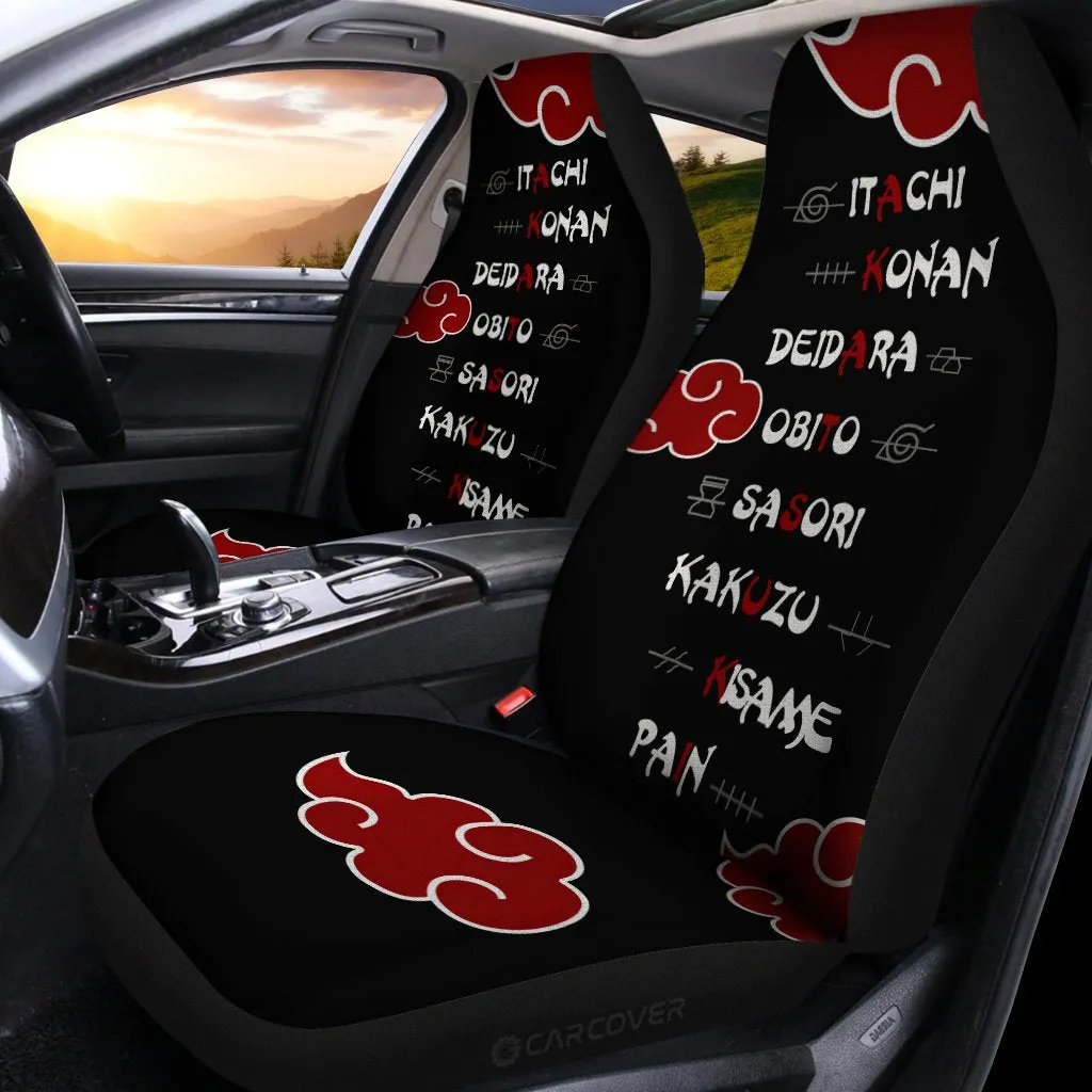 Akatsuki Member Car Seat Covers Custom Anime Car Accessories