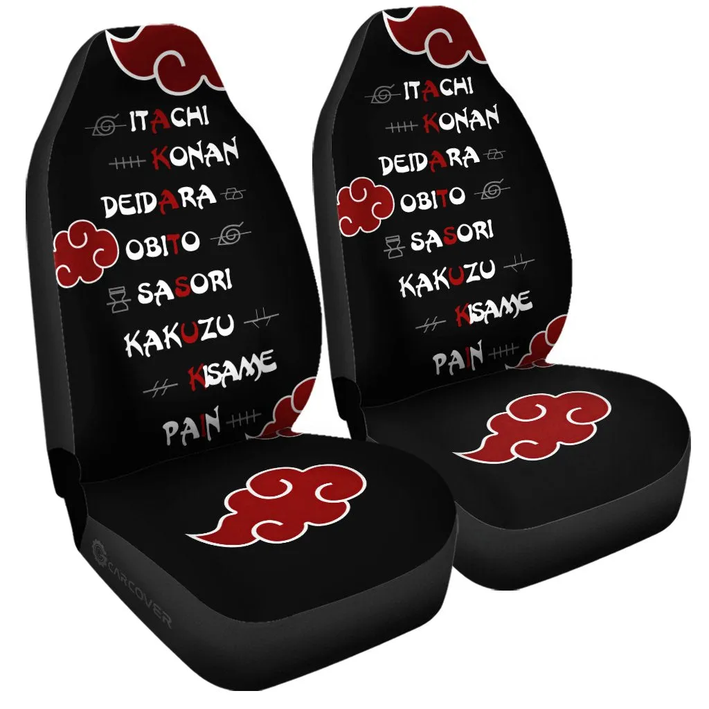 Akatsuki Member Car Seat Covers Custom Anime Car Accessories