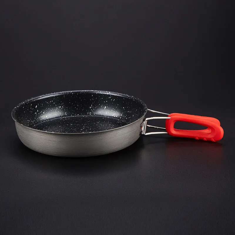 Alocs Medical Stone Color Non-stick Pan Household Outdoor Folding Small Single Pan Frying Pan Non-stick Pan Frying Pan