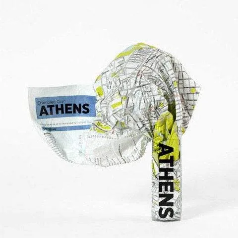 Athens Crumpled City Map by Palomar (2012)