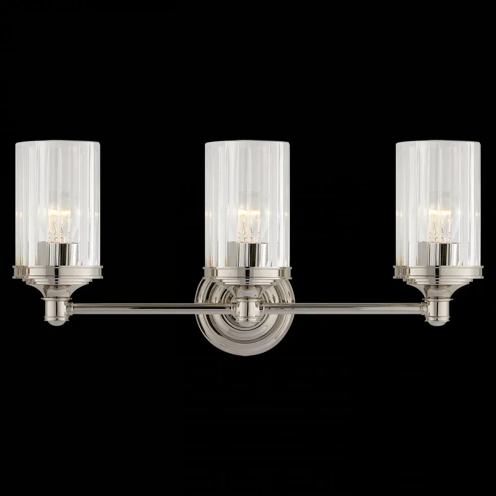 Ava Triple Sconce-Polished Nickel