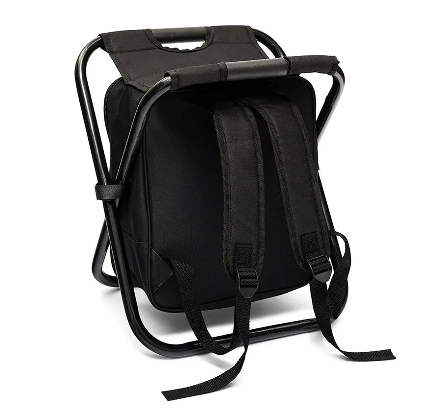 Black Folding Cooler Chair Backpack