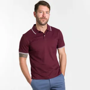 Burgundy Micro Pique Polo