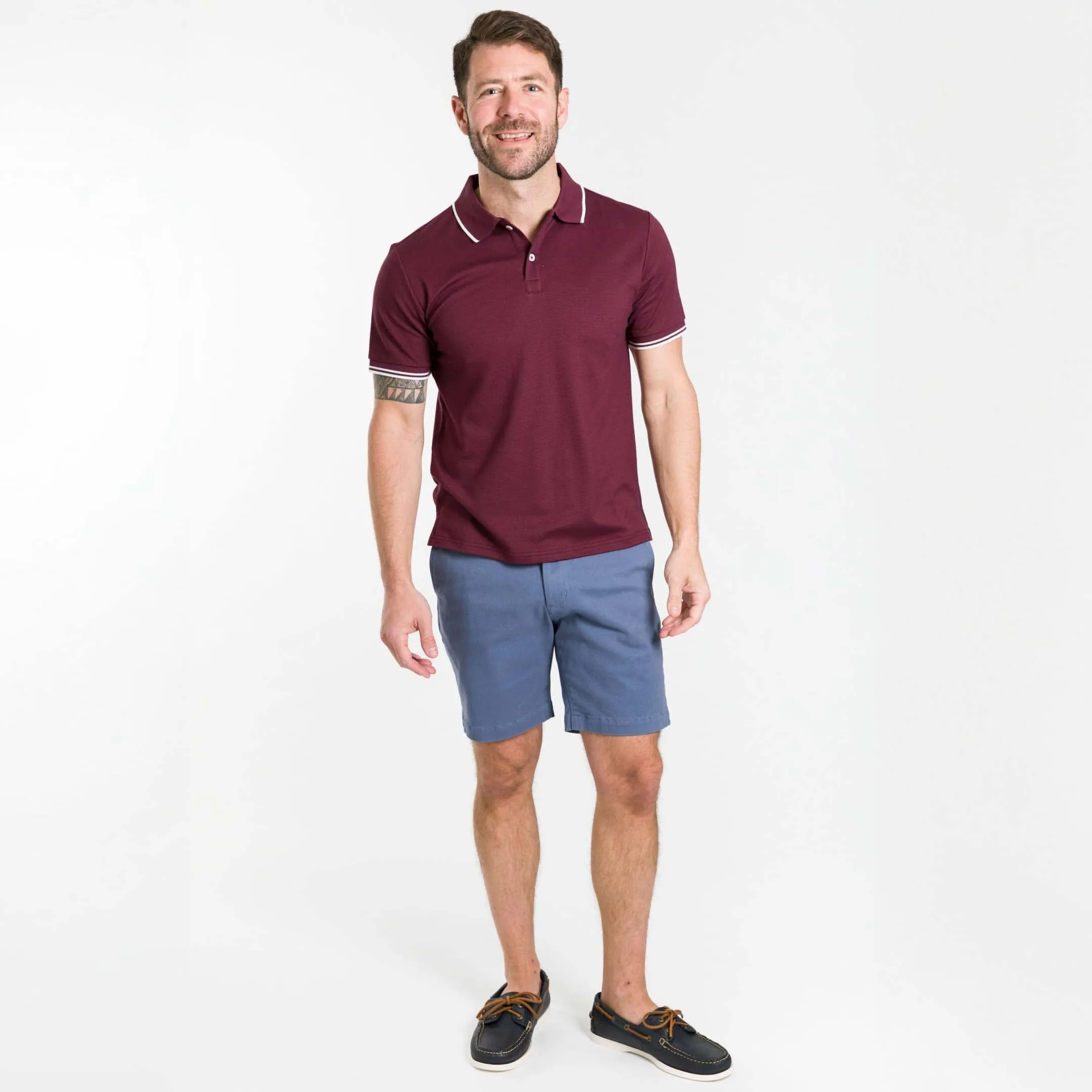 Burgundy Micro Pique Polo