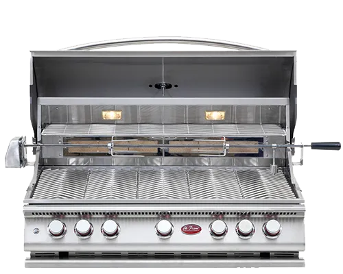 Cal Flame - BBQ Built In Grills P-Series 5 Burner with Lights, Rotisserie & Back Burner - BBQ19P05