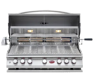 Cal Flame - BBQ Built In Grills P-Series 5 Burner with Lights, Rotisserie & Back Burner - BBQ19P05