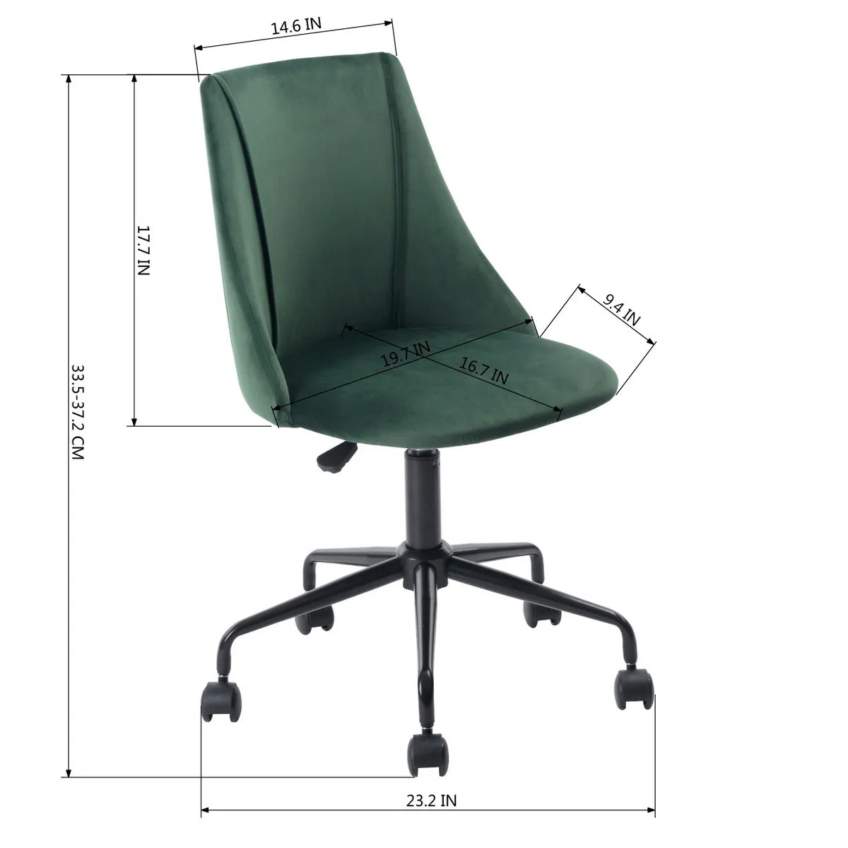 CIAN Modern Velvet Task Chair- HomyCasa