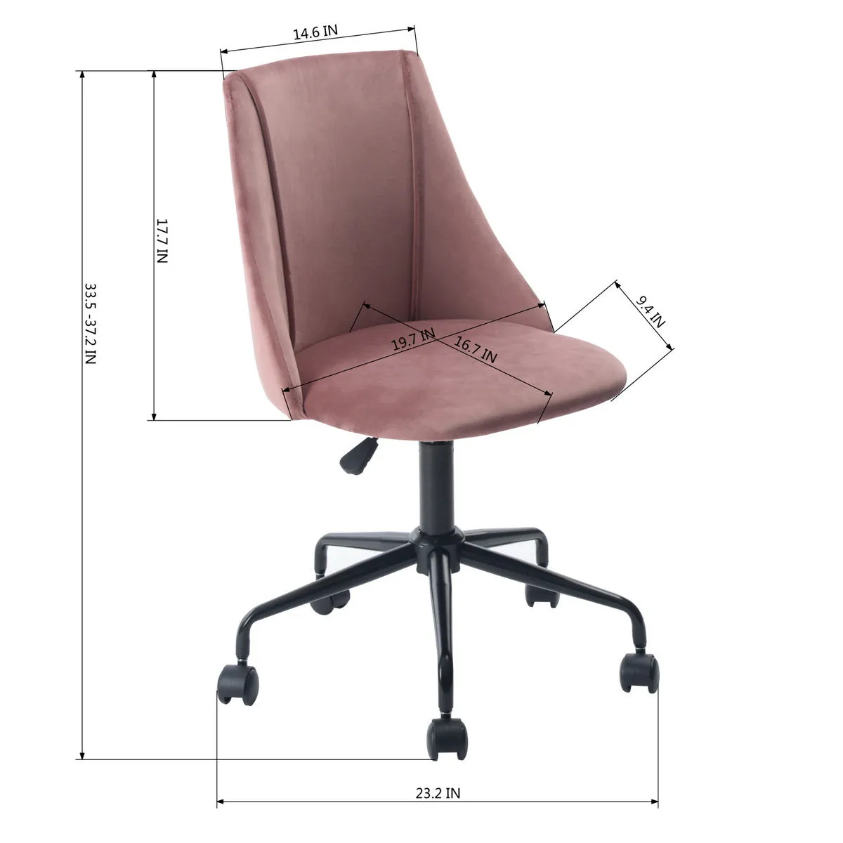 CIAN Modern Velvet Task Chair- HomyCasa