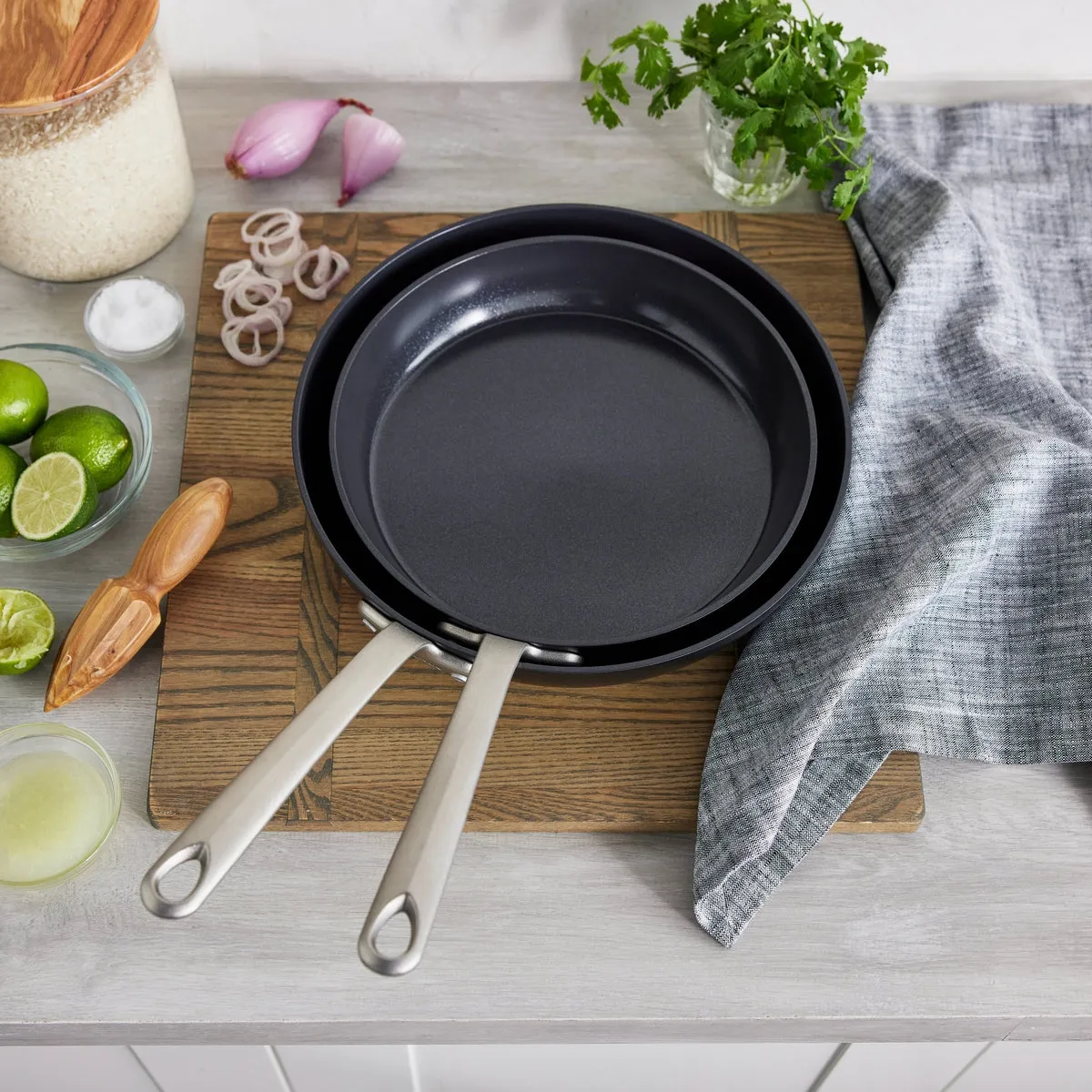 Craft Noire Ceramic Nonstick 10" and 12" Frypan Set