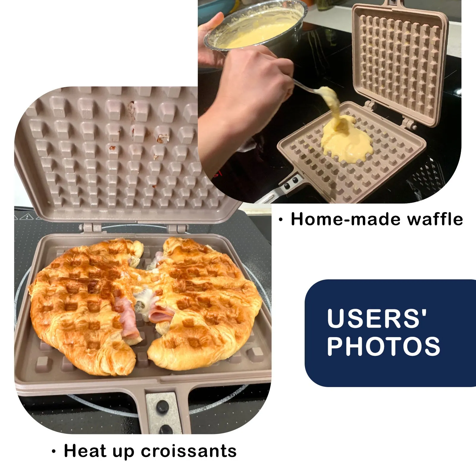 Double-Sided Non-Stick Waffle Maker Pan, Detachable | Giorno Felice