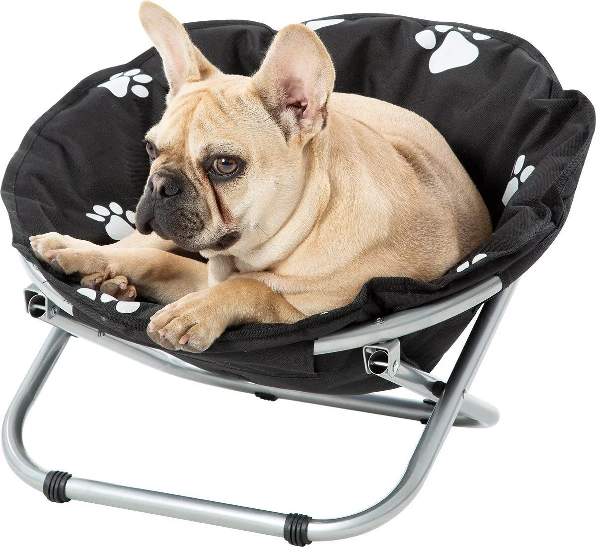 Etna Paw Print Round Folding Pet Cot Paw Pattern Mini Chair Collapsible