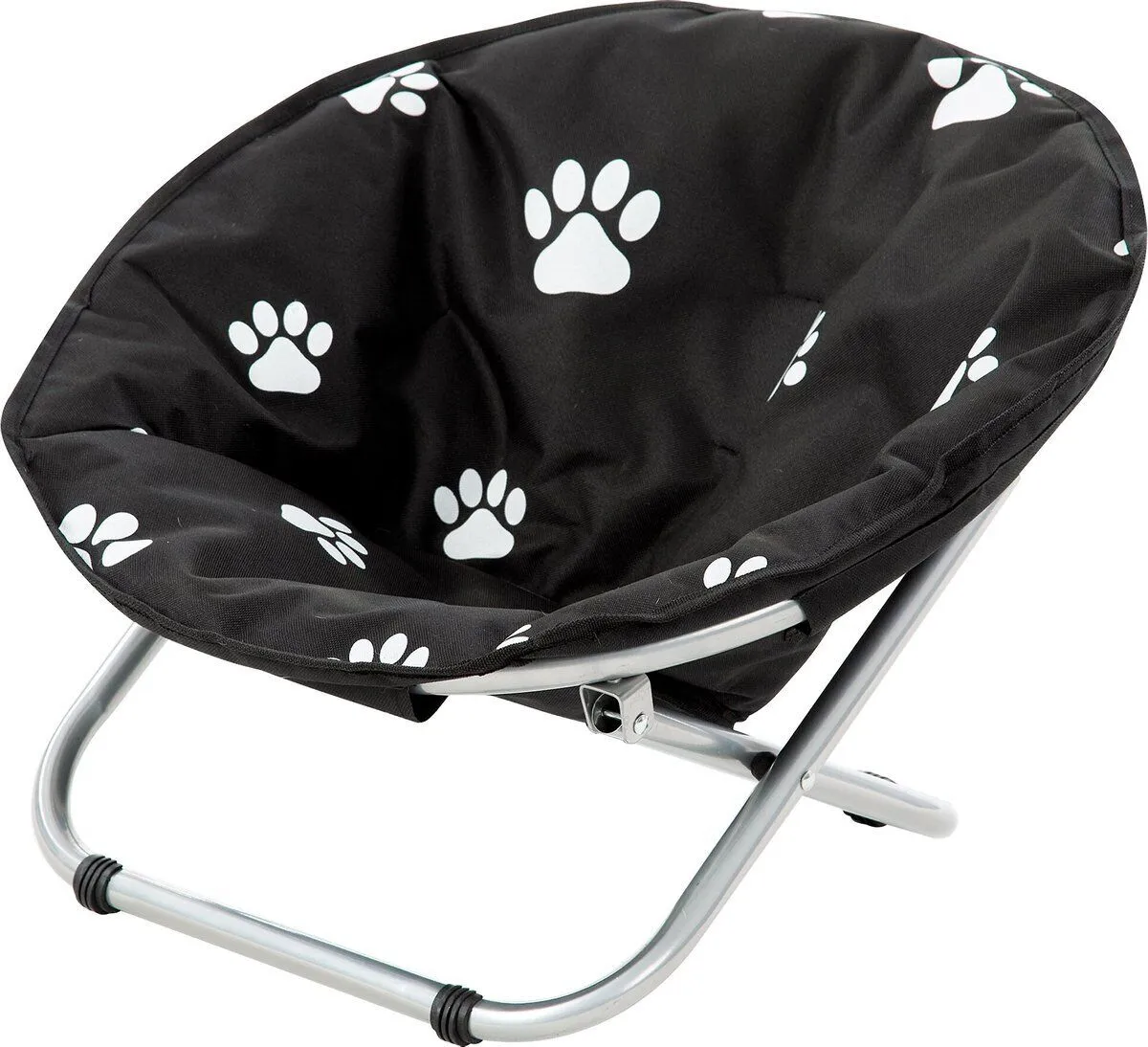 Etna Paw Print Round Folding Pet Cot Paw Pattern Mini Chair Collapsible