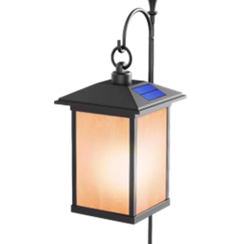 Feit Smart Home 4 in. Solar Power Metal Square Bronze Hanging Pathway Light