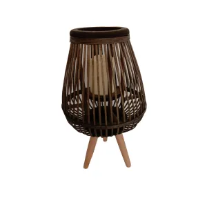 Infinity 18.5 in. Bamboo Brown Lantern