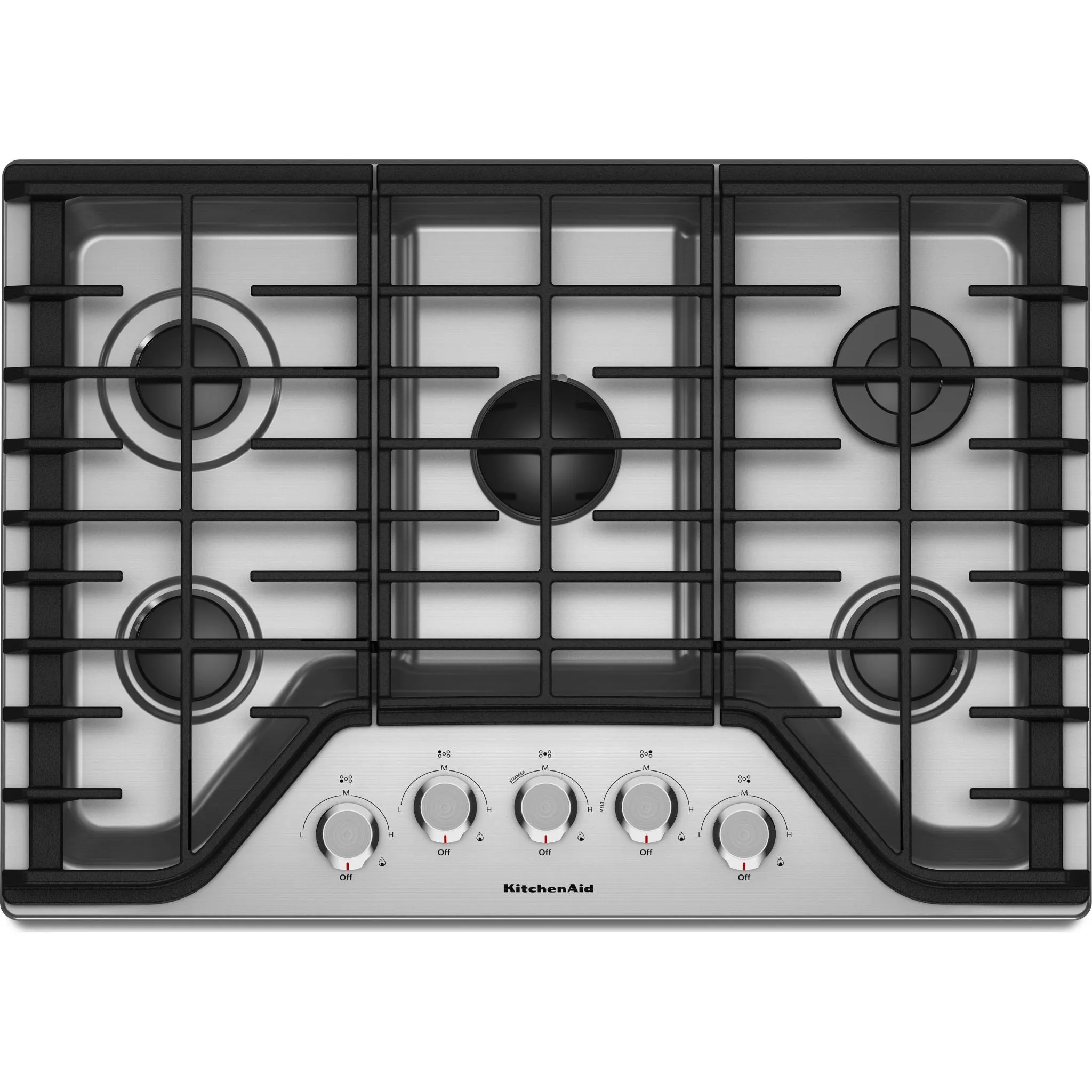 KitchenAid  30" 5-Burner Gas Cooktop (KCGS350ESS)