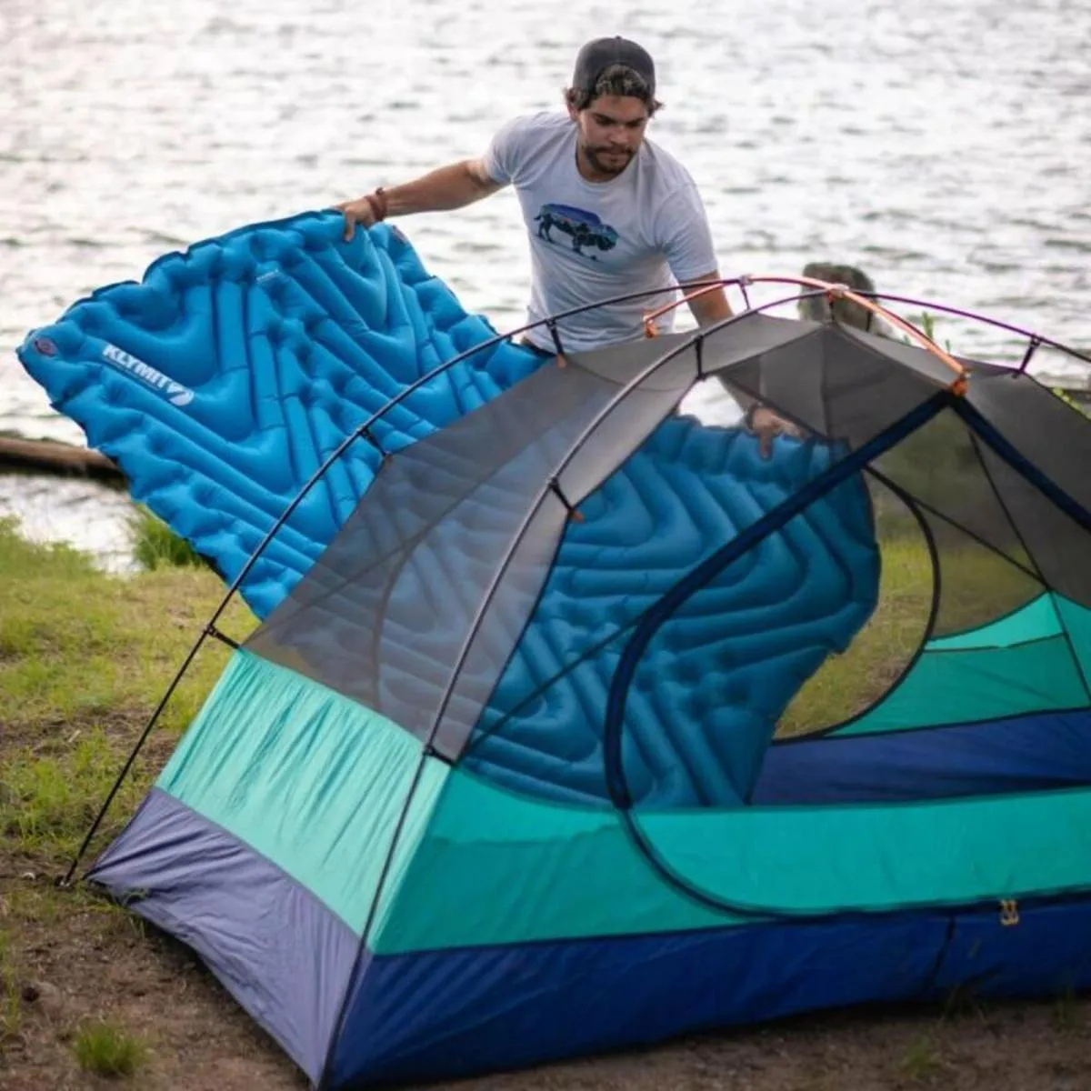 Klymit Double V Sleeping Pad - Blue