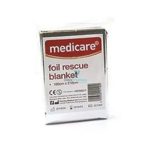 Medicare Foil Rescue Blanket - Adult 140 X 220Cm