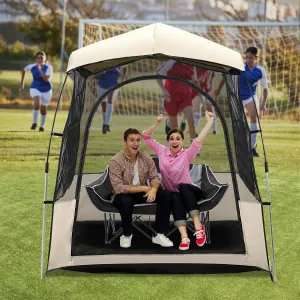 modern Sport Tent with Removable Top Cover and Sealed Floor, Instant Pop-Up Tent Shelter Weather Proof Pod, Outdoor Bubble Tent Screen House Room with Mesh Windows (Mesh, 1-4 People)