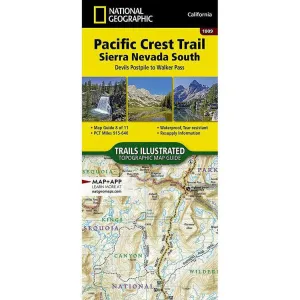 National Geographic Pacific Crest Trail: Sierra Nevada South Map [Devil's Postpile to Walker Pass]