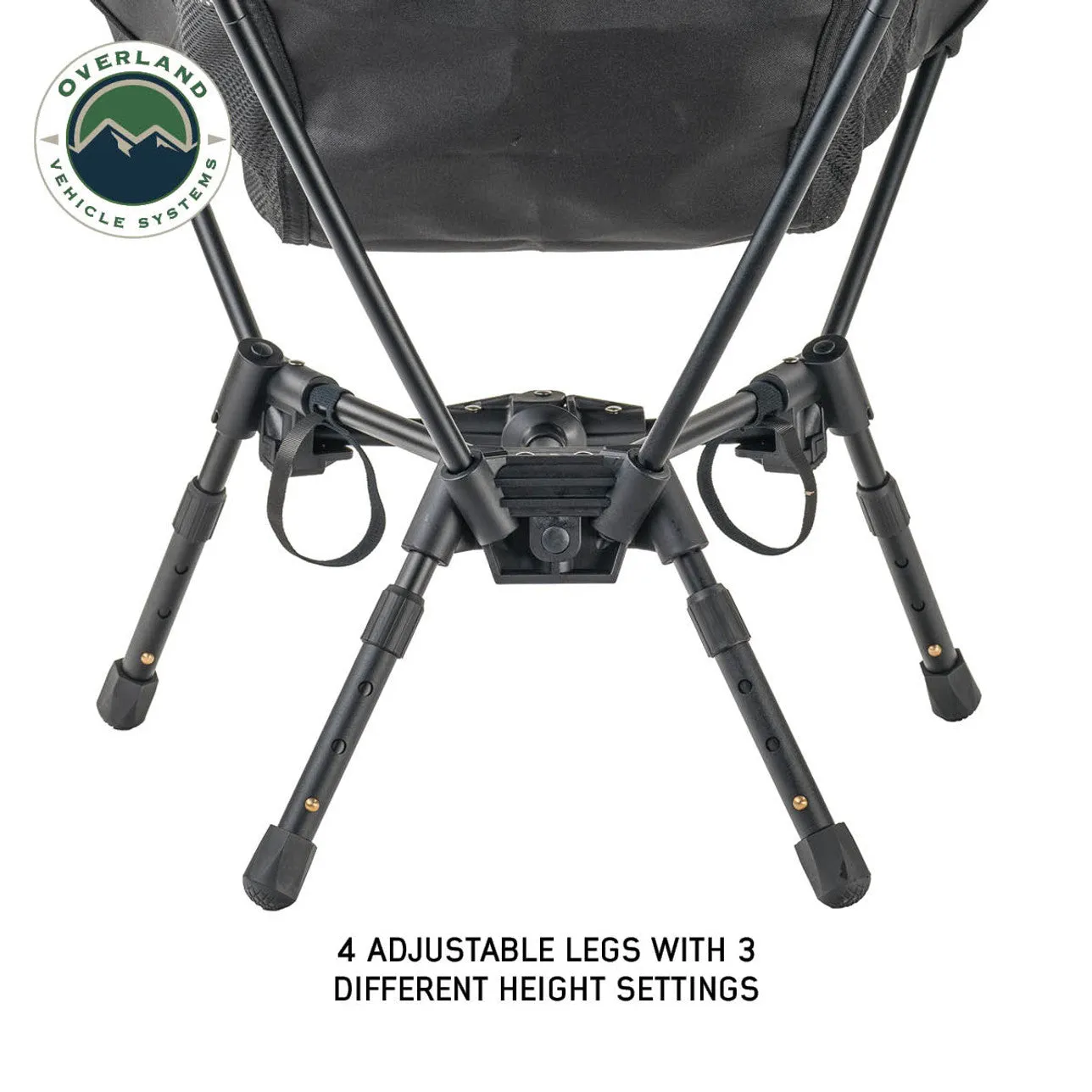 Overland Vehicle Systems Compact Camping Chair With Collapsible Aluminum Frame