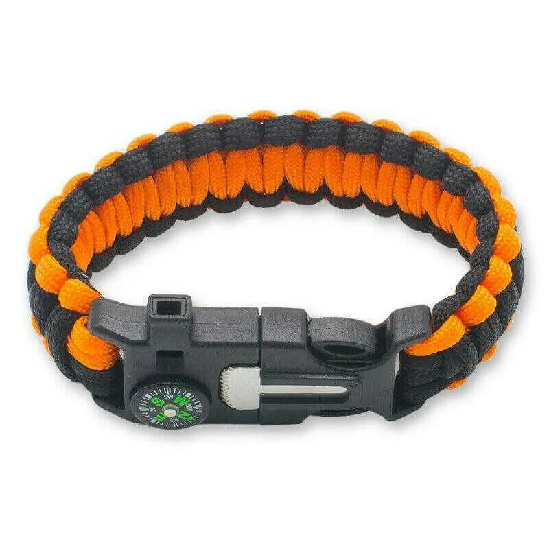 Paracord Survival Bracelet Compass/Flint/