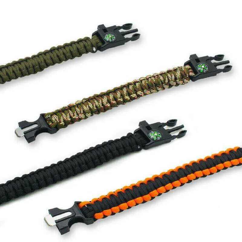 Paracord Survival Bracelet Compass/Flint/