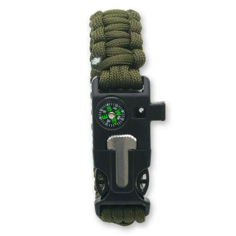 Paracord Survival Bracelet Compass/Flint/