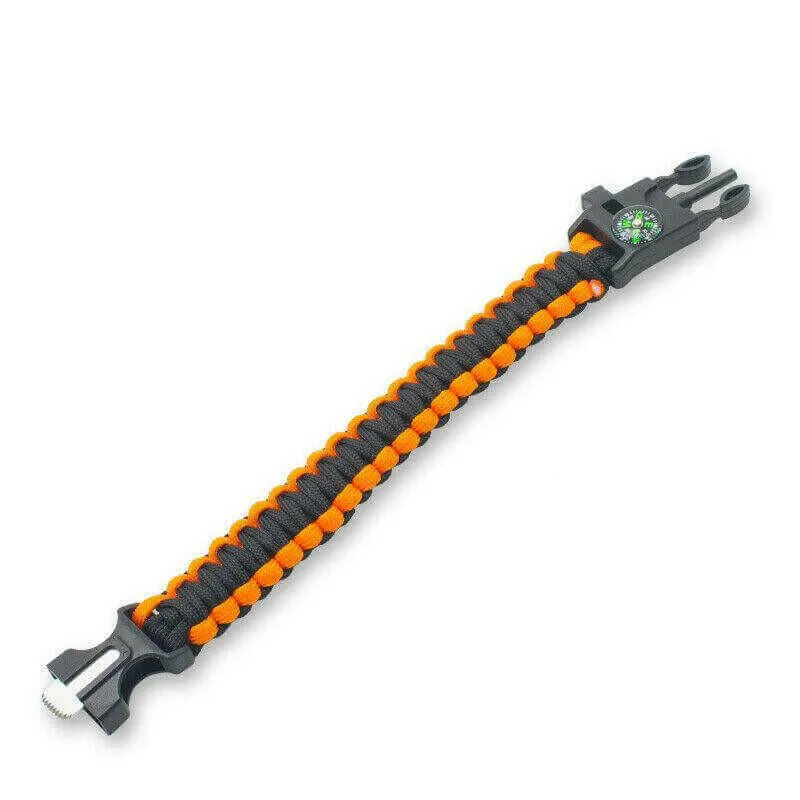 Paracord Survival Bracelet Compass/Flint/