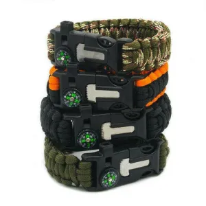 Paracord Survival Bracelet Compass/Flint/