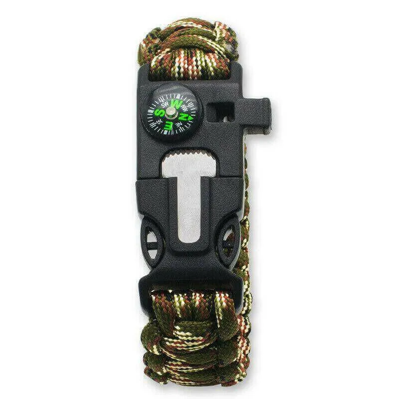 Paracord Survival Bracelet Compass/Flint/