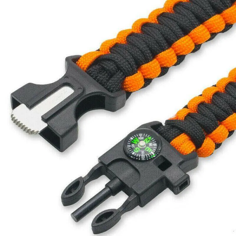 Paracord Survival Bracelet Compass/Flint/