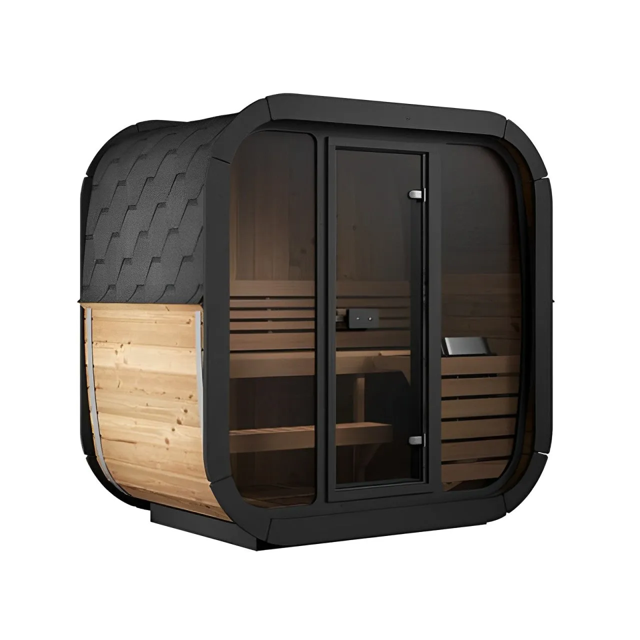 SaunaLife Model CL4G 3 Person Cube-Series Outdoor Sauna Kit