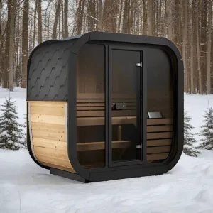 SaunaLife Model CL4G 3 Person Cube-Series Outdoor Sauna Kit