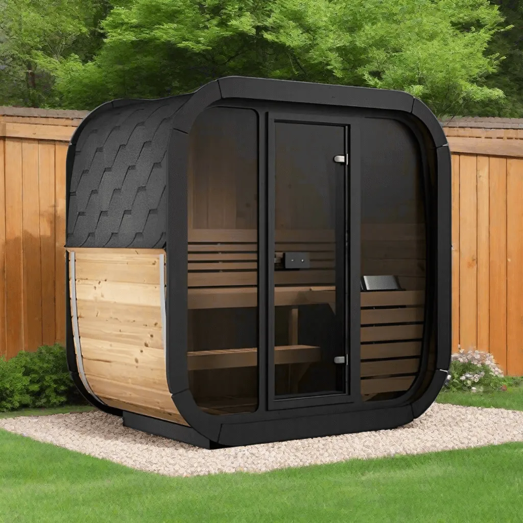 SaunaLife Model CL4G 3 Person Cube-Series Outdoor Sauna Kit