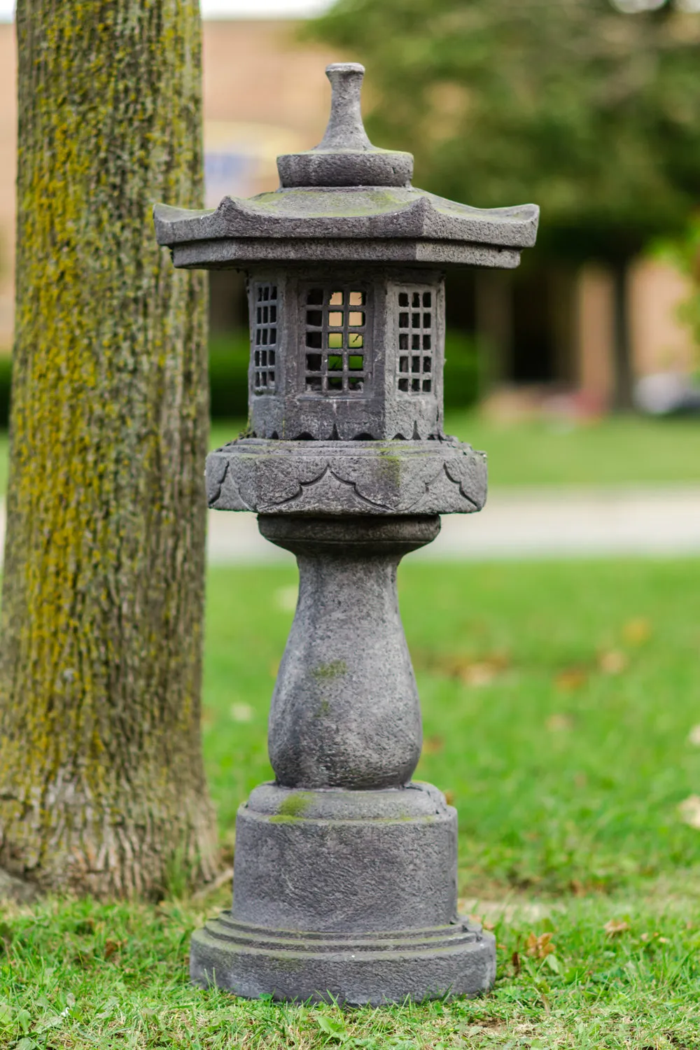 Stone Lantern - Pagoda on Pedestal