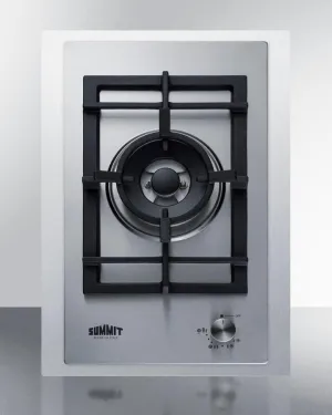 Summit GCJ1SSTK15 15" Wide 1-burner Gas Cooktop In Stainless Steel